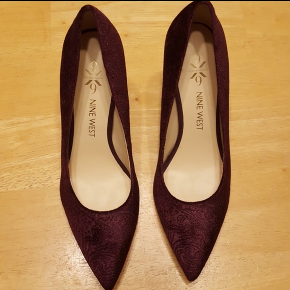 NWOT Nine west jayvee velvet high heel shoe - Picture 4 of 9